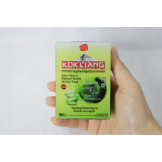 KOKLIANG ALOE VERA & MINERAL WATER HERBAL SOAP 90 G/ЛЕЧЕБНОЕ МЫЛО ДЛЯ ПРОБЛЕМНОЙ КОЖИ И БОРЬБЫ С ПОСТАКНЕ, ПИГМЕНТНЫМИ ПЯТНАМИ, МОРЩИНКАМИ ALOE VERA &