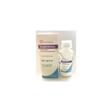 Augmentin (Amoxicillin trihydrate + Potassium clavulanate) 457 mg/5ml, 70 ml powder 1 bottle/Аугментин (амоксициллина тригидрат + клавуланат калия) 457 мг/5мл, порошок 70 мл 1 флакон