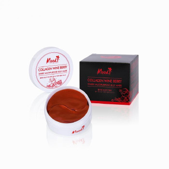 Коллагеновая многоцелевая желевая маска для глаз с вином и ягодами, 60 шт. Moods/Collagen Wine Berry Starry Multipurpose Jelly Eye Mask, 60 pcs. Moods