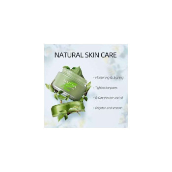 LAIKOU Facial Mask Mags Face Mask Крем-маска для лица Детокс-маска для кожи Матча-грязевая маска для лица 85 г Матча-маска Увлажняющий крем для контроля масла зеленого цвета Крем для лица Глубокая очистка Крем-маска для лица