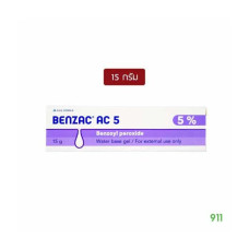 Benzac AC 5 Benzoyl Peroxide Water Base Gel 5%, 15g/Galderma/Benzac AC 5 Гель на водной основе с перекисью бензоила 5%,15g/Galderma