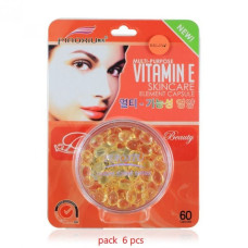 Piaoxiu Vitamin E Multi-Purpose Skincare Element Capsule 60 Capsules, BelovPack of 6/Добавки Пакет из 6 витаминные ля лица 60шт VITAMIN E Пакет из 6