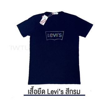 Футболка с коротким рукавом с объемными буквенными штампами, цвет темно-синий 1 шт. Levis/Short-sleeved T-shirt with 3D letter stamps, navy blue color 1 pc. Levis