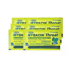 Пищевая добавка для горла со вкусом мяты, Mybacin Throat (набор из 6 шт.)/Cough Relief Mint Flavor 10 Tablets Mybacin Throat (Set 6 Pcs.)