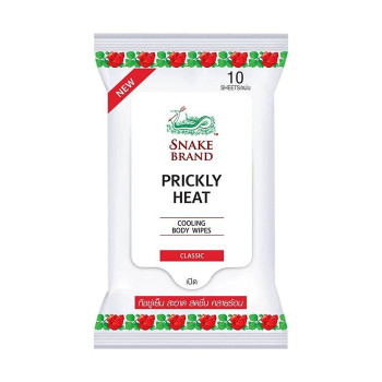 Охлаждающие салфетки для тела 10 листов Snake Brand/Cooling Body Wipes 10 Sheets Snake Brand