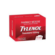Жаропонижающее Парацетамол 500мг 100капсул Tylenol/TYLENOL PARACETAMOL 500 MG. 100 CAPLETS