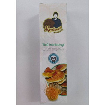 Herbal Toothpaste with Ganoderma Lucidum, Cordyceps 100 g, Kru Boonlert Brand/Зубная паста на травах с Ganoderma Lucidum, кордицепс 100 г, бренд Kru Boonlert