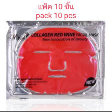 Collagen Facial Mask Red Wine 60 g. Pack 10 pcs. Moods/Коллагеновая маска для лица Красное вино 60 г. Упаковка 10 шт.