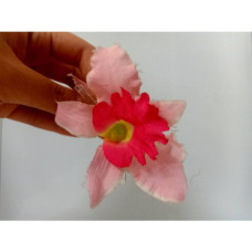 Крабик, заколка для волос, цветы, тайские. 1 шт/Crab, hair clip, flower, Thai. 1 Pcs.