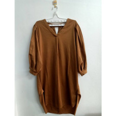 Платье длинное, коричневое, размер L 1 шт/Long dress, brown, size L