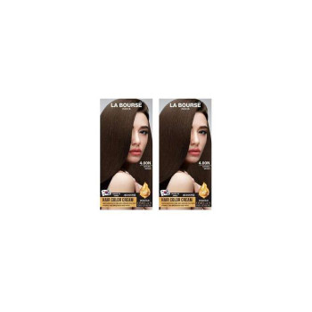 Крем-краска для волос La Bourse Крем-краска для волос La Bourse Paris № 4.00N Natural Brown (Двойная упаковка по отличной цене!)