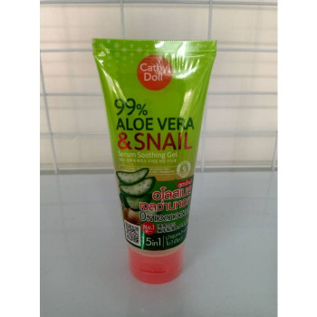 Успокаивающий гель с экстрактом алоэ вера и улитки 60 г Cathy Doll/ALOE VERA & SNAIL 99%, 60 g. Cathy Doll