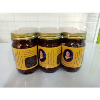 Черный кунжутный бальзам 100 мл. Mae Kulab/Black Sesame Balm 100 ml. Mae Kulab
