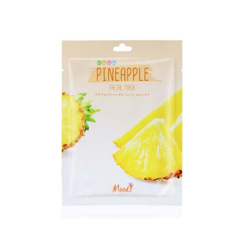 Pineapple facial mask 38 ml. Moods/Набор тканевых очищающих и омолаживающих ананасовых масок,38 МЛ. Moods