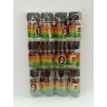 Коричневый масляный бальзам из замши 5 мл. х упаковка 12 шт. Mae Kulab Brand/Chamois oil 5 ml. x pack of 12 pcs. Mae Kulab Brand