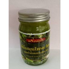 Мед и травы лемонграсса, смешанные с эфирным маслом 100 г. Phromchan/Lemongrass Aroma Herbal Balm 100 g. Phromchan
