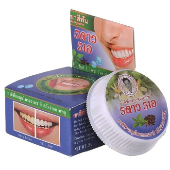 Травяная зубная паста гвоздикой(светло-синий) 25г., 5 Star 5A/Herbal Clove Toothpaste( blue) 25 g., 5 Star 5A