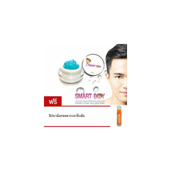 Крем для лица, коллаген, корейская минеральная вода, SmartBoy CollagenAqua White Cream 10 г. Бальзам для губ без коллагена, аромат апельсина, стоимость 199.-