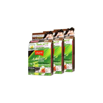Шампунь для белых волос Lolane Nature Code Shampoo Cover White Hair Золотисто-коричневый, в пачке 3 коробки