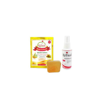 Refresh Herbal Deodorant Soap (90 гр.) + Освежающий дезодорант-спрей Moschi Love (60ml.)