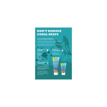 Reef Safe Sunscreen SPF 50+ Натуральный, водостойкий, увлажняющий, биоразлагаемый, широкий спектр UVA / UVB Минеральный крем для защиты океана, безопасный для рифов от Reef Repair (SPF50).