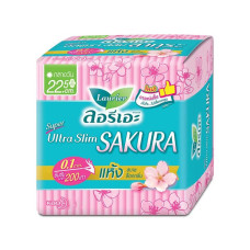 Салфетки гигиенические Super Ultra Slim Sakura 22,5 см. 10 шт, Laurier/Sanitary Napkins Super Ultra Slim Sakura 22.5 cm. 10 pcs. Laurier