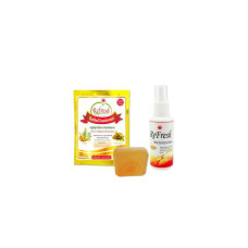 Refresh Herbal Deodorant Soap (90g.) + Refresh Deodorant Spray, Miyake (60ml).