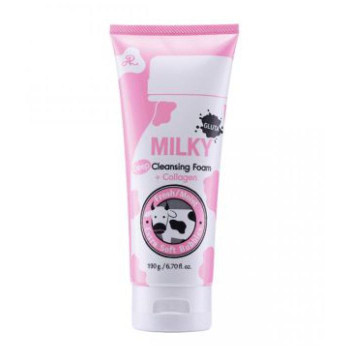 Пенка MILKY для умывания с Молоком и Коллагеном. / Milky gluta milky deep cleansing foam collagen 190g.