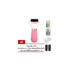Seoul Velvet Foot Scrubber (Pink) Бесплатно 2 роликовые головки, 1 пара силиконовых носков для защиты пяток и 4 аккумуляторные батареи AA с 1 зарядным устройством.