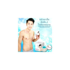Крем для лица, коллаген, корейская минеральная вода, SmartBoy CollagenAqua White Cream 10 г плюс бальзам для губ, коллаген, аромат апельсина, стоимость 199 бат.