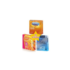 Набор презервативов Durex Sensation с точками и ребрами, размер 52 мм. + Lifestyles Fantasy Размер 52 мм. + Okamoto Dot De Cool Размер 52 мм.