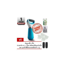 Seoul Velvet Foot Scrubber (синий) Бесплатно 2 роликовые головки, 2 пары силиконовых носков для защиты пятки и 4 аккумуляторные батареи AA с 1 зарядным устройством.