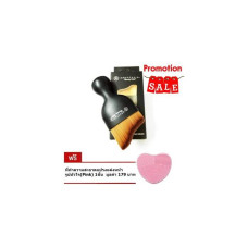 Anastasia Foundation Brush Curved Face Brush (1 штука) Бесплатное чистящее средство для кистей для макияжа В форме сердца (розовое) 1 штука стоимостью 179 бат