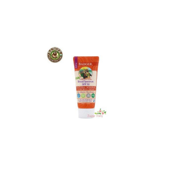 Солнцезащитный крем Badger Active Kids SPF 30, мандарин и ваниль (87 мл)