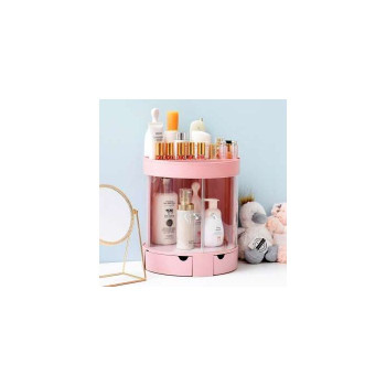 Круглая стеллаж для косметики Room Story Cosmetic Box (розовый)