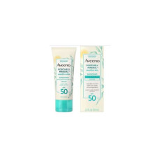 Aveeno Positively Mineral Sensitive Skin Sunscreen SPF 50 for Face 59ml, солнцезащитный крем для чувствительной кожи (1 коробка)