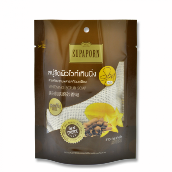 Отбеливающее мыло-скраб (тканевый пакет) 70 г. Supaporn/Whitening Scrub Soap (cloth bag) 70 g. Supaporn