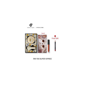 Perfect Diary Weightless Soft-Velvet Blurring Рассыпчатая пудра Sanrio + палитра теней для век Explorer + набор для макияжа жидкой губной помады Glamour Select Velvet Liquid Lipstick