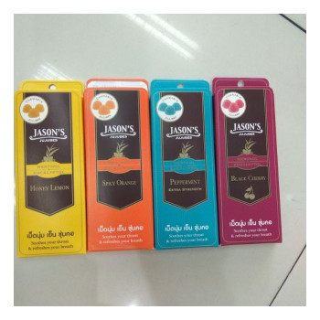 Jasons Jujubes Jasons Jujube Menthol and Eucalyptol Candy 10g Pack, Honey Lemon Flavor/Jasons Jujubes Конфеты Jasons Jujube с ментолом и эвкалиптолом, 10 г, со вкусом меда и лимона