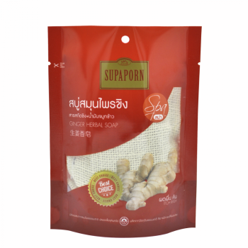 Ginger Herbal Soap (cloth bag) 70 g. Supaporn/Имбирное травяное мыло (тканевый мешочек) 70 г. Supaporn
