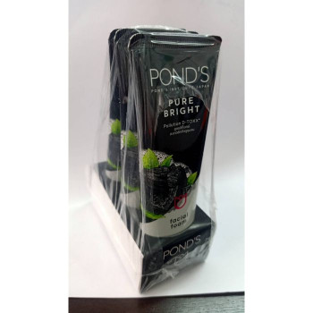 Ponds Pure Bright Facial Foam Charcoal 100g Set 3 Pcs/Угольная пенка для лица Ponds 100g, Set 3 шт.