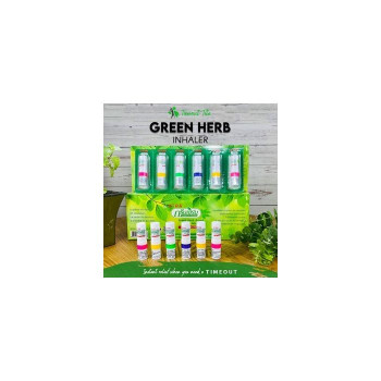 Тайский мини-ингалятор (карандаш-нюхалка) Green Herb 60шт. / Inhalant 2in1Inhaler 60pcs., Green Herb  