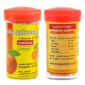 Пастилки со вкусом апельсина 125 таблеток Kongka Herb / Pastilles with orange flavor 125 tablets Kongka Herb