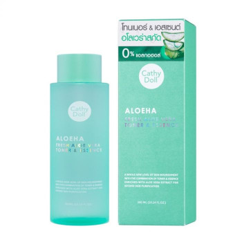 Cathy Doll Aloe Ha Fresh Aloe Vera Toner & Essence, 300 ml./Тонер-эссенция с Алое Вера Cathy Doll, 300 мл.
