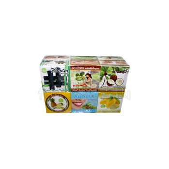 Organic Thai round toothpaste Siam Spa, Sri Siam in the set 12 Pcs/Органическая тайская круглая зубная паста Siam Spa, Sri Siam в наборе 12 шт