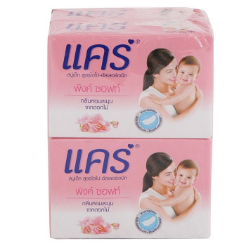 Pink Soft Soap, 65 g. Pack of 4, care/Розовое мягкое мыло, 65 г, упаковка 4 шт., уход