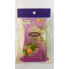 PANATIP LAKOOCHA SPA HERB SOAP WITH LOOFAH BAG 75 G/СПА-МЫЛО В МОЧАЛКЕ МАХААД ОТ PANATIP 75 ГР