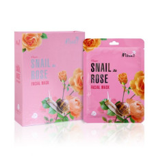 Skin Care Flower Snail Rose Facial Mask 38ml., Pack 10 Pcs., Moods /Уход за кожей Маска для лица Цветочная улитка с розой 38 мл., упаковка 10 шт., Moods
