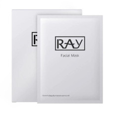 SILVER FACIAL MASK 43 g,/Set 10 Pcs., RAY /ТКАНЕВАЯ МАСКА С ВОДОРОСЛЯМИ И ЭКСТРАКТОМ ПТИЧЬИХ ГНЕЗД ОТ RAY 43 г, /набор из 10 шт.,RAY