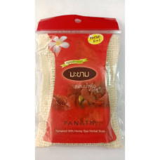 PANATIP TAMARIN HONEY SPA HERB SOAP WITH LOOFAH BAG 75 G/СПА-МЫЛО В МОЧАЛКЕ ТАМАРИНД И МЕД ОТ PANATIP 75 ГР